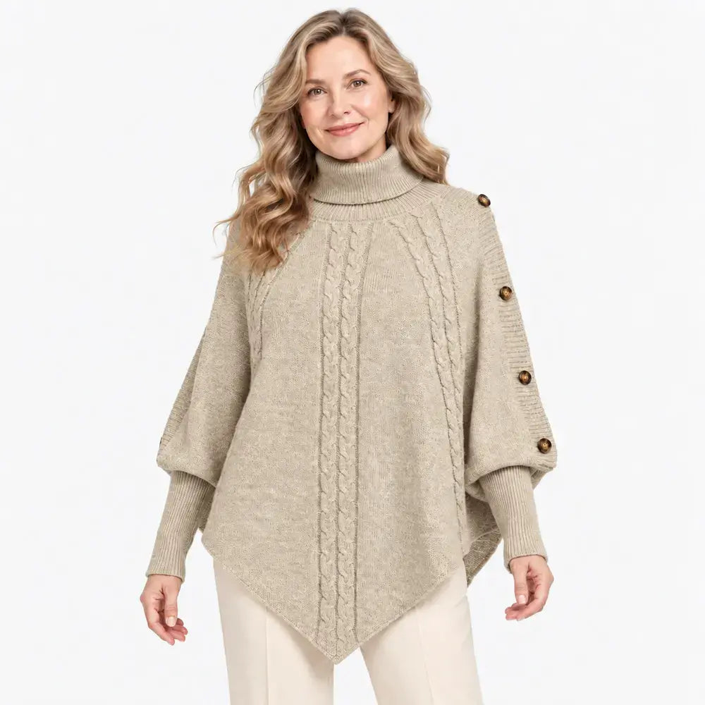 【S-3XL】Hitul sezonului rece! Pelerină tricotată, călduroasă și confortabilă, care ascunde ușor micile imperfecțiuni ale siluetei. ✨