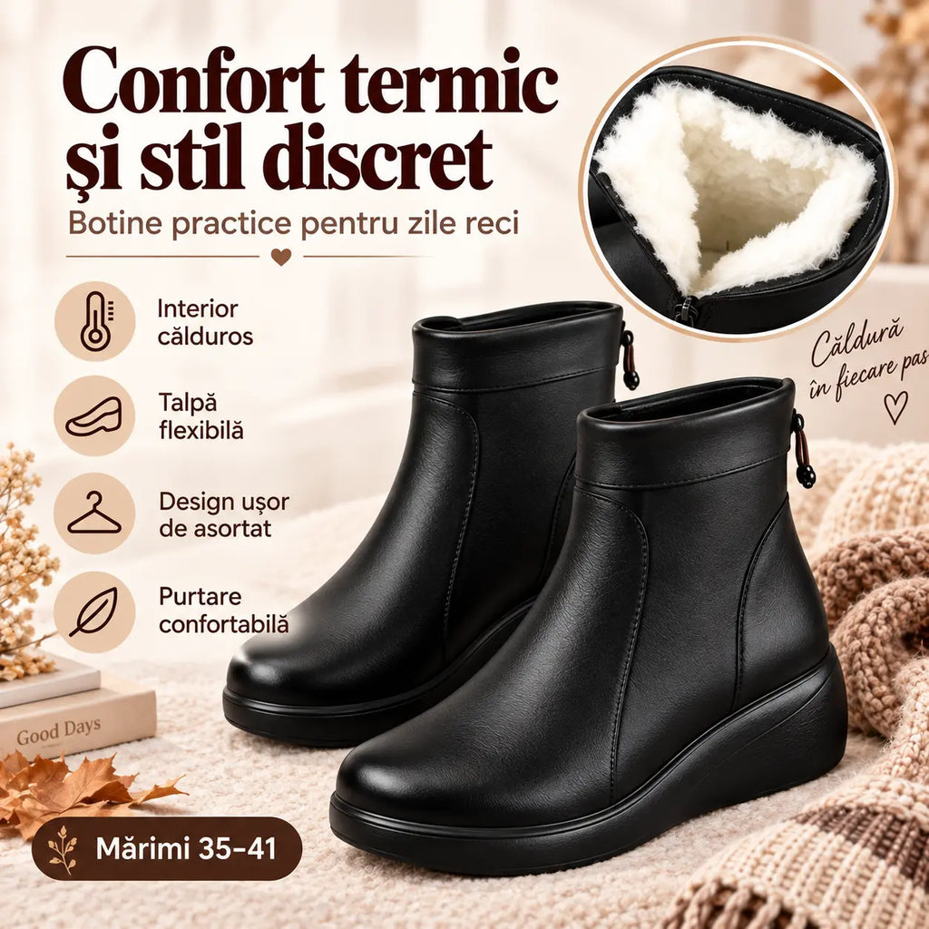 【35-40】Cizme antiderapante italienești pentru femei realizate manual din piele naturală