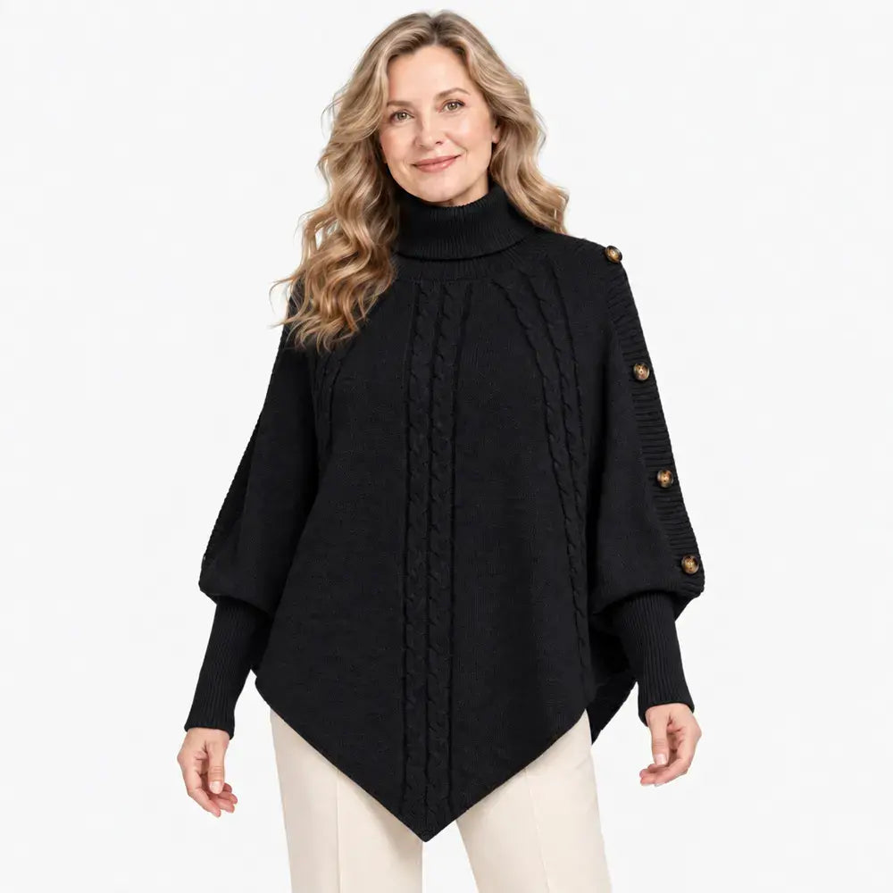 【S-3XL】Hitul sezonului rece! Pelerină tricotată, călduroasă și confortabilă, care ascunde ușor micile imperfecțiuni ale siluetei. ✨