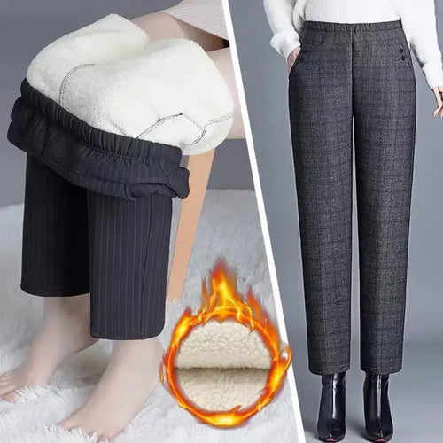 ✅👖【XL-5XL】Pantaloni mărime mare pentru femei de vârstă mijlocie și în vârstă, pantaloni drepți, lejeri, casual, slim【45-87.5kg】