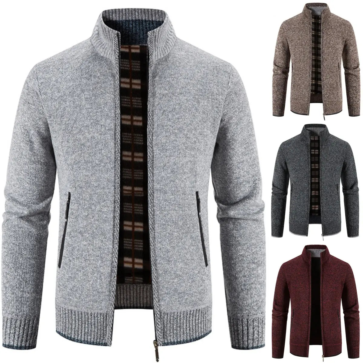 ❄️⛄️【M-3XL】Pulover bărbătesc casual din polar, cu fermoar