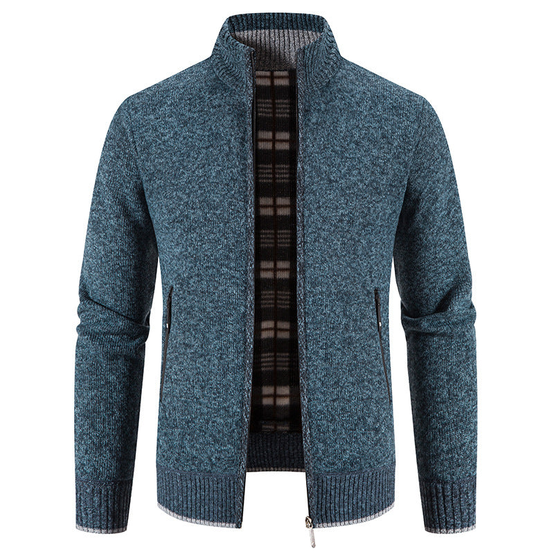 ❄️⛄️【M-3XL】Pulover bărbătesc casual din polar, cu fermoar