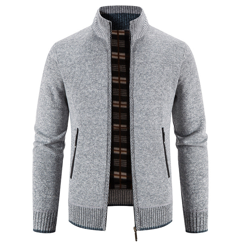 ❄️⛄️【M-3XL】Pulover bărbătesc casual din polar, cu fermoar