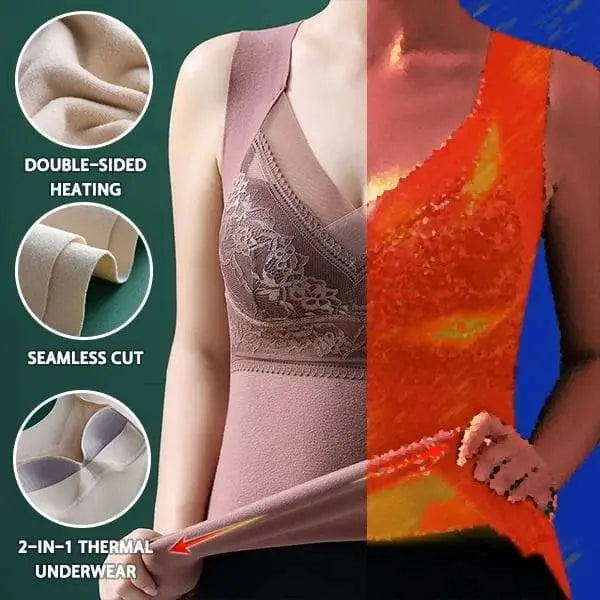 🔥【3 bucăț】❤️【40-100kg】Lenjerie intimă din dantelă pentru toamnă și iarnă, cu efect de susținere și modelare a bustului