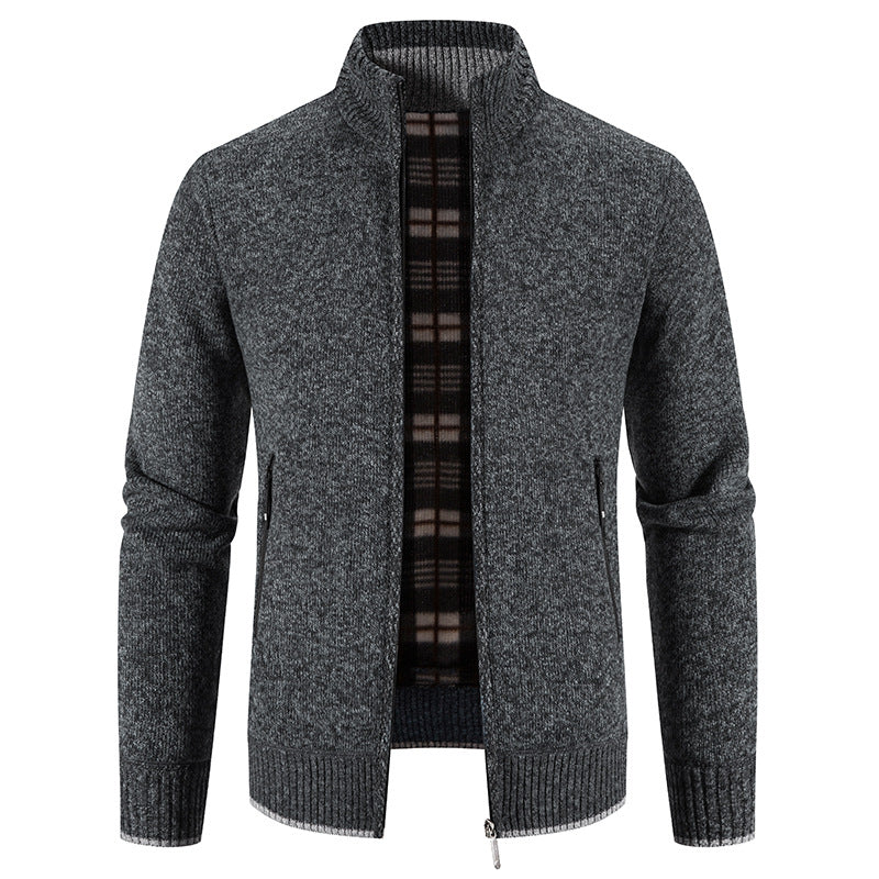 ❄️⛄️【M-3XL】Pulover bărbătesc casual din polar, cu fermoar